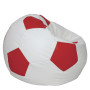 Fotoliu puf Mega Ball - imitatie piele - alb/rosu Fotoliu puf Mega Ball - imitatie piele - alb/rosu