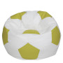 Fotoliu puf Mega Ball - imitatie piele - alb/verde Fotoliu puf Mega Ball - imitatie piele - alb/verde