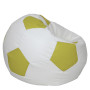 Fotoliu puf Mega Ball - imitatie piele - alb/verde Fotoliu puf Mega Ball - imitatie piele - alb/verde