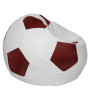 Fotoliu puf Mega Ball - imitatie piele - alb/bordo Fotoliu puf Mega Ball - imitatie piele - alb/bordo