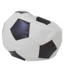 Fotoliu puf Mega Ball - imitatie piele - alb/wenge Fotoliu puf Mega Ball - imitatie piele - alb/wenge