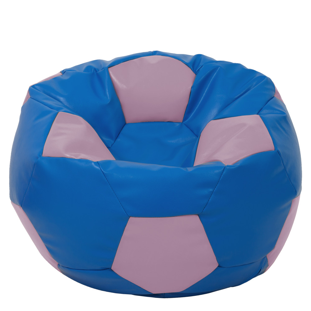Fotoliu puf Mega Ball - imitatie piele - albastru/mov Fotoliu puf Mega Ball - imitatie piele - albastru/mov