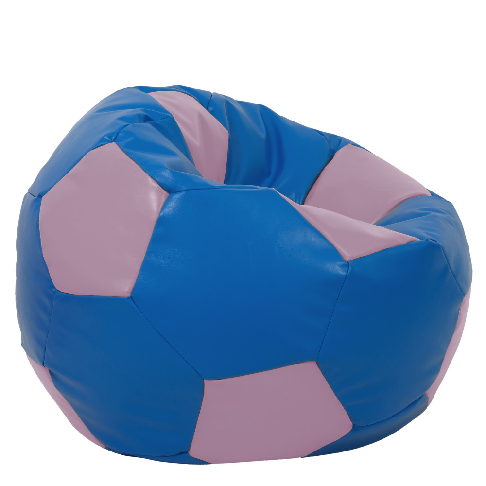 Fotoliu puf Mega Ball - imitatie piele - albastru/mov Fotoliu puf Mega Ball - imitatie piele - albastru/mov