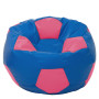 Fotoliu puf Mega Ball - imitatie piele - albastru/roz Fotoliu puf Mega Ball - imitatie piele - albastru/roz