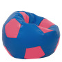 Fotoliu puf Mega Ball - imitatie piele - albastru/roz Fotoliu puf Mega Ball - imitatie piele - albastru/roz