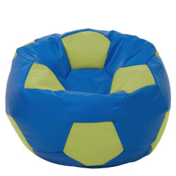 Fotoliu puf Mega Ball - imitatie piele - albastru/verde Fotoliu puf Mega Ball - imitatie piele - albastru/verde