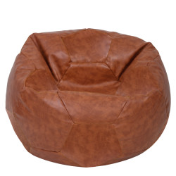 Fotoliu puf Mega Ball - imitatie piele - coniac Fotoliu puf Mega Ball - imitatie piele - coniac