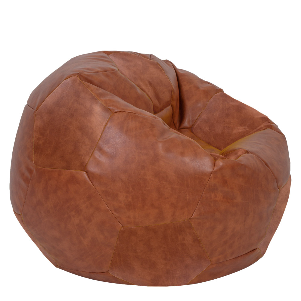 Fotoliu puf Mega Ball - imitatie piele - coniac Fotoliu puf Mega Ball - imitatie piele - coniac
