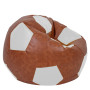Fotoliu puf Mega Ball - imitatie piele - coniac/alb Fotoliu puf Mega Ball - imitatie piele - coniac/alb