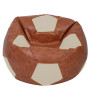 Fotoliu puf Mega Ball - imitatie piele - coniac/crem Fotoliu puf Mega Ball - imitatie piele - coniac/crem