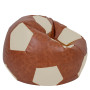 Fotoliu puf Mega Ball - imitatie piele - coniac/crem Fotoliu puf Mega Ball - imitatie piele - coniac/crem