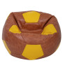 Fotoliu puf Mega Ball - imitatie piele - coniac/galben Fotoliu puf Mega Ball - imitatie piele - coniac/galben