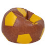 Fotoliu puf Mega Ball - imitatie piele - coniac/galben Fotoliu puf Mega Ball - imitatie piele - coniac/galben