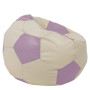 Fotoliu puf Mega Ball - imitatie piele - crem/mov Fotoliu puf Mega Ball - imitatie piele - crem/mov