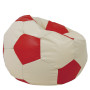 Fotoliu puf Mega Ball - imitatie piele - crem/rosu Fotoliu puf Mega Ball - imitatie piele - crem/rosu