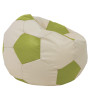Fotoliu puf Mega Ball - imitatie piele - crem/verde Fotoliu puf Mega Ball - imitatie piele - crem/verde