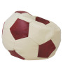 Fotoliu puf Mega Ball - imitatie piele - crem/bordo Fotoliu puf Mega Ball - imitatie piele - crem/bordo