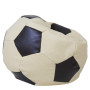 Fotoliu puf Mega Ball - imitatie piele - crem/wenge Fotoliu puf Mega Ball - imitatie piele - crem/wenge