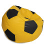 Fotoliu puf Mega Ball - imitatie piele - galben/negru Fotoliu puf Mega Ball - imitatie piele - galben/negru