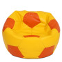 Fotoliu puf Mega Ball - imitatie piele - galben/portocaliu Fotoliu puf Mega Ball - imitatie piele - galben/portocaliu