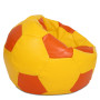 Fotoliu puf Mega Ball - imitatie piele - galben/portocaliu Fotoliu puf Mega Ball - imitatie piele - galben/portocaliu