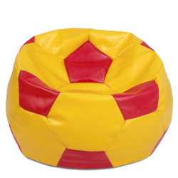 Fotoliu puf Mega Ball - imitatie piele - galben/rosu Fotoliu puf Mega Ball - imitatie piele - galben/rosu