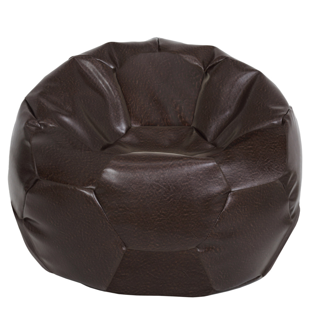 Fotoliu puf Mega Ball - imitatie piele - maro Fotoliu puf Mega Ball - imitatie piele - maro