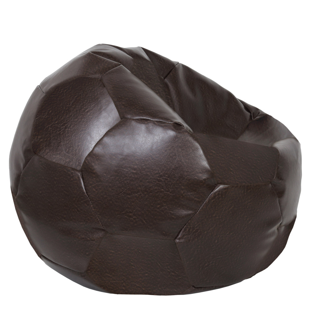 Fotoliu puf Mega Ball - imitatie piele - maro Fotoliu puf Mega Ball - imitatie piele - maro