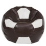 Fotoliu puf Mega Ball - imitatie piele - maro/alb Fotoliu puf Mega Ball - imitatie piele - maro/alb