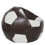 Fotoliu puf Mega Ball - imitatie piele - maro/alb Fotoliu puf Mega Ball - imitatie piele - maro/alb