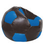 Fotoliu puf Mega Ball - imitatie piele - maro/albastru Fotoliu puf Mega Ball - imitatie piele - maro/albastru