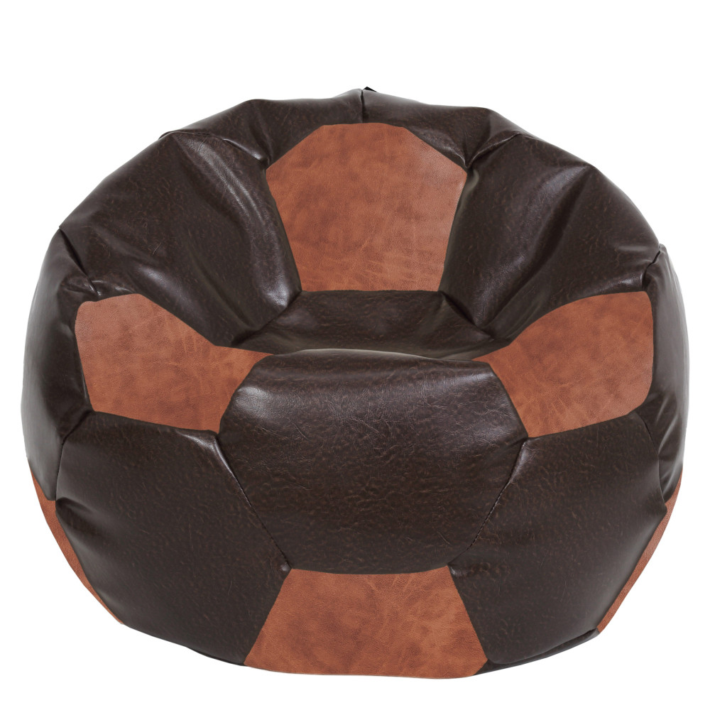 Fotoliu puf Mega Ball - imitatie piele - maro/coniac Fotoliu puf Mega Ball - imitatie piele - maro/coniac