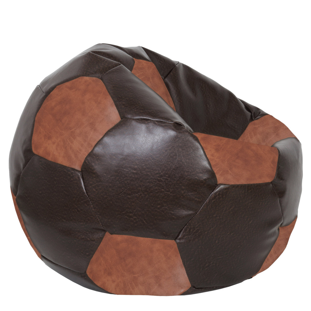 Fotoliu puf Mega Ball - imitatie piele - maro/coniac Fotoliu puf Mega Ball - imitatie piele - maro/coniac