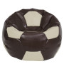 Fotoliu puf Mega Ball - imitatie piele - maro/crem Fotoliu puf Mega Ball - imitatie piele - maro/crem