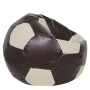 Fotoliu puf Mega Ball - imitatie piele - maro/crem Fotoliu puf Mega Ball - imitatie piele - maro/crem