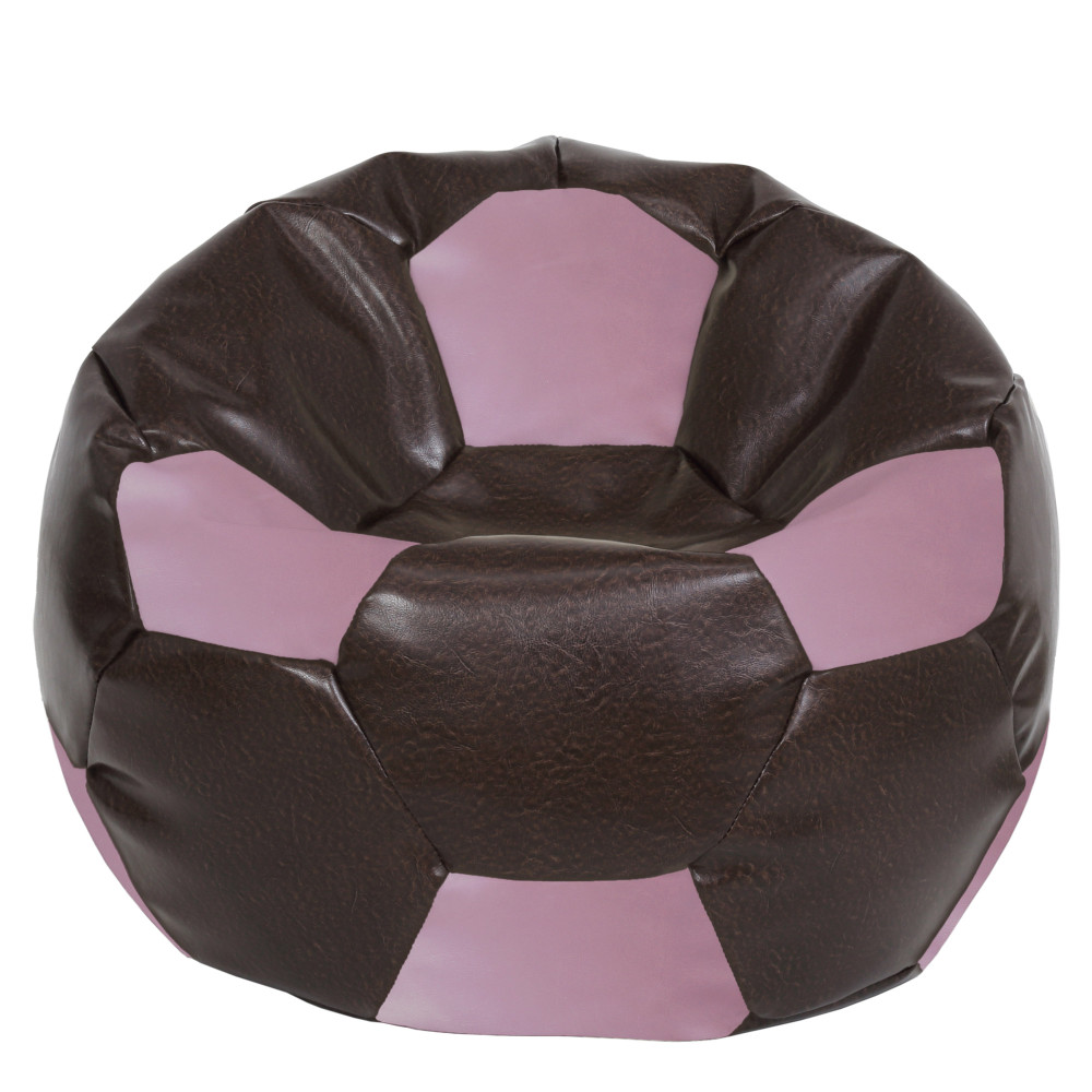 Fotoliu puf Mega Ball - imitatie piele - maro/mov Fotoliu puf Mega Ball - imitatie piele - maro/mov