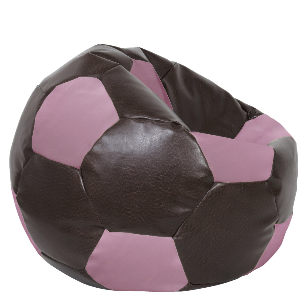 Fotoliu puf Mega Ball - imitatie piele - maro/mov Fotoliu puf Mega Ball - imitatie piele - maro/mov
