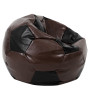 Fotoliu puf Mega Ball - imitatie piele - maro/negru Fotoliu puf Mega Ball - imitatie piele - maro/negru