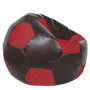 Fotoliu puf Mega Ball - imitatie piele - maro/rosu Fotoliu puf Mega Ball - imitatie piele - maro/rosu