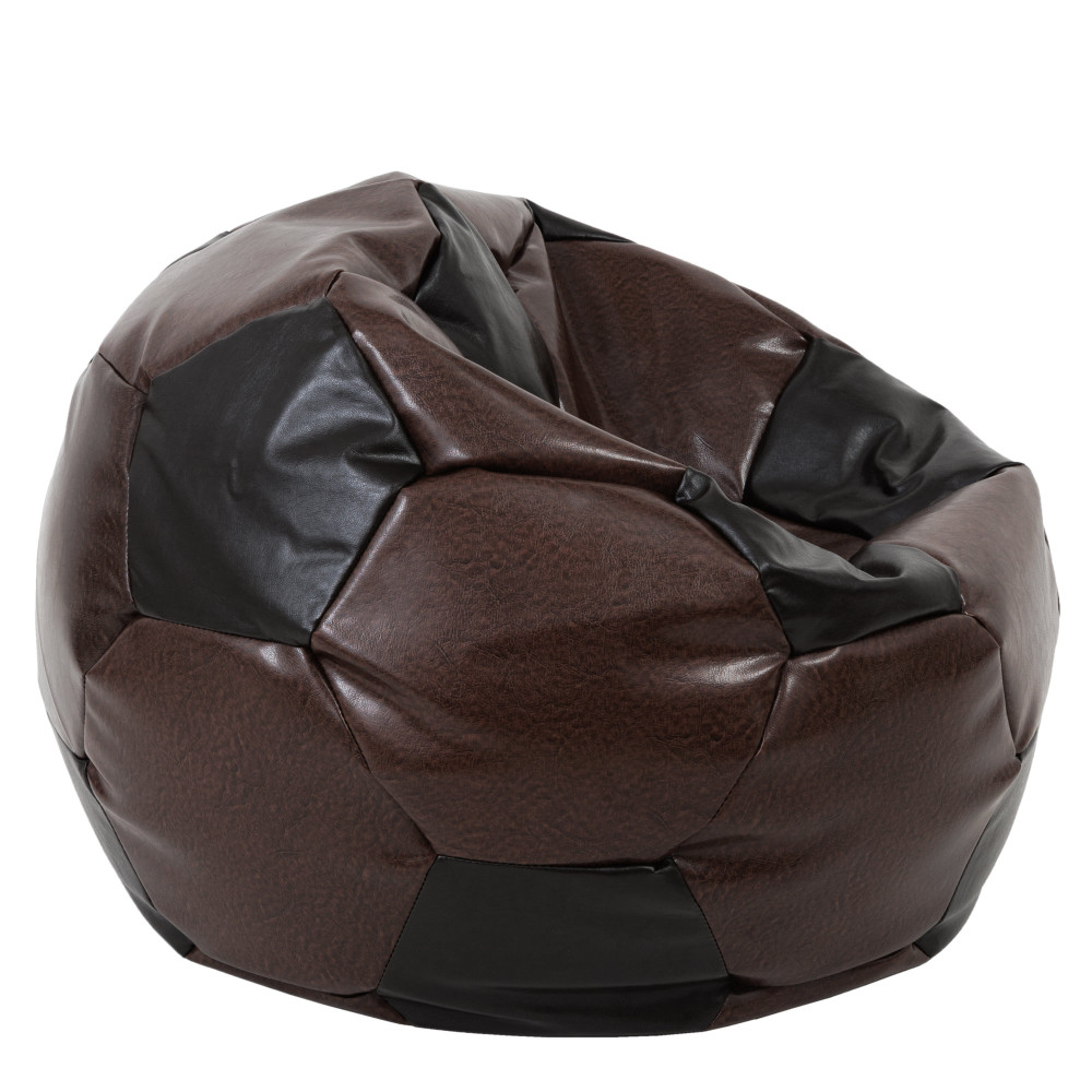 Fotoliu puf Mega Ball - imitatie piele - maro/wenge Fotoliu puf Mega Ball - imitatie piele - maro/wenge