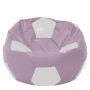 Fotoliu puf Mega Ball - imitatie piele - mov/alb Fotoliu puf Mega Ball - imitatie piele - mov/alb