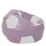 Fotoliu puf Mega Ball - imitatie piele - mov/alb Fotoliu puf Mega Ball - imitatie piele - mov/alb