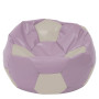 Fotoliu puf Mega Ball - imitatie piele - mov/crem Fotoliu puf Mega Ball - imitatie piele - mov/crem