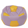 Fotoliu puf Mega Ball - imitatie piele - mov/galben Fotoliu puf Mega Ball - imitatie piele - mov/galben