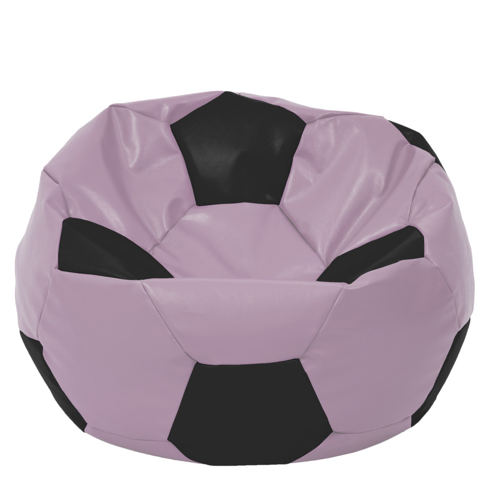 Fotoliu puf Mega Ball - imitatie piele - mov/negru Fotoliu puf Mega Ball - imitatie piele - mov/negru