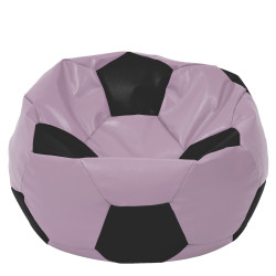 Fotoliu puf Mega Ball - imitatie piele - mov/negru Fotoliu puf Mega Ball - imitatie piele - mov/negru