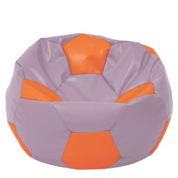 Fotoliu puf Mega Ball - imitatie piele - mov/portocaliu Fotoliu puf Mega Ball - imitatie piele - mov/portocaliu