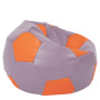 Fotoliu puf Mega Ball - imitatie piele - mov/portocaliu Fotoliu puf Mega Ball - imitatie piele - mov/portocaliu