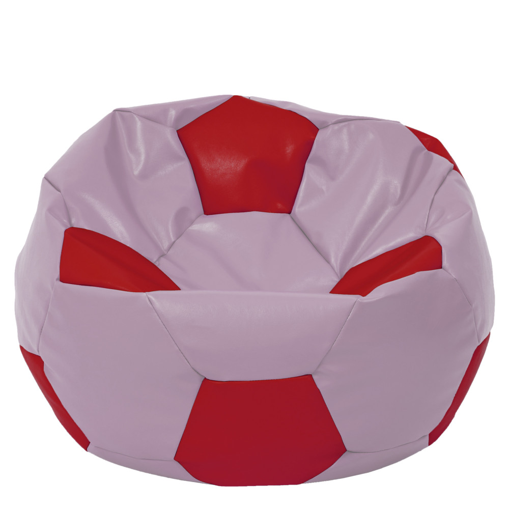Fotoliu puf Mega Ball - imitatie piele - mov/rosu Fotoliu puf Mega Ball - imitatie piele - mov/rosu