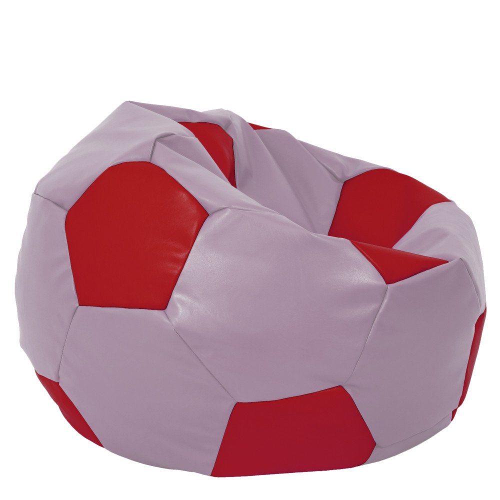 Fotoliu puf Mega Ball - imitatie piele - mov/rosu Fotoliu puf Mega Ball - imitatie piele - mov/rosu